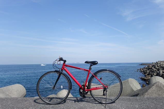海とレンタサイクル